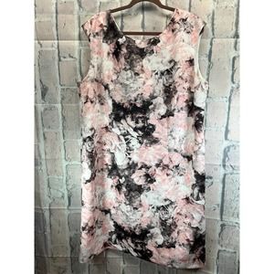 Tahari Women's Floral-Print Scuba Sheath Knee Length Dress Size 18W